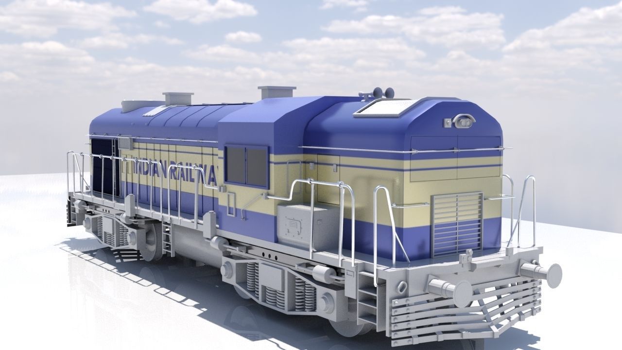 Indian Railway and LBH Coach  model  3D model_3