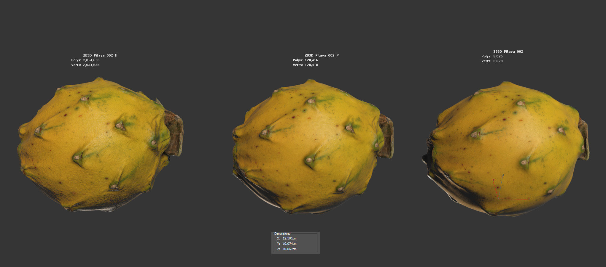 Pitaya 3D model_5