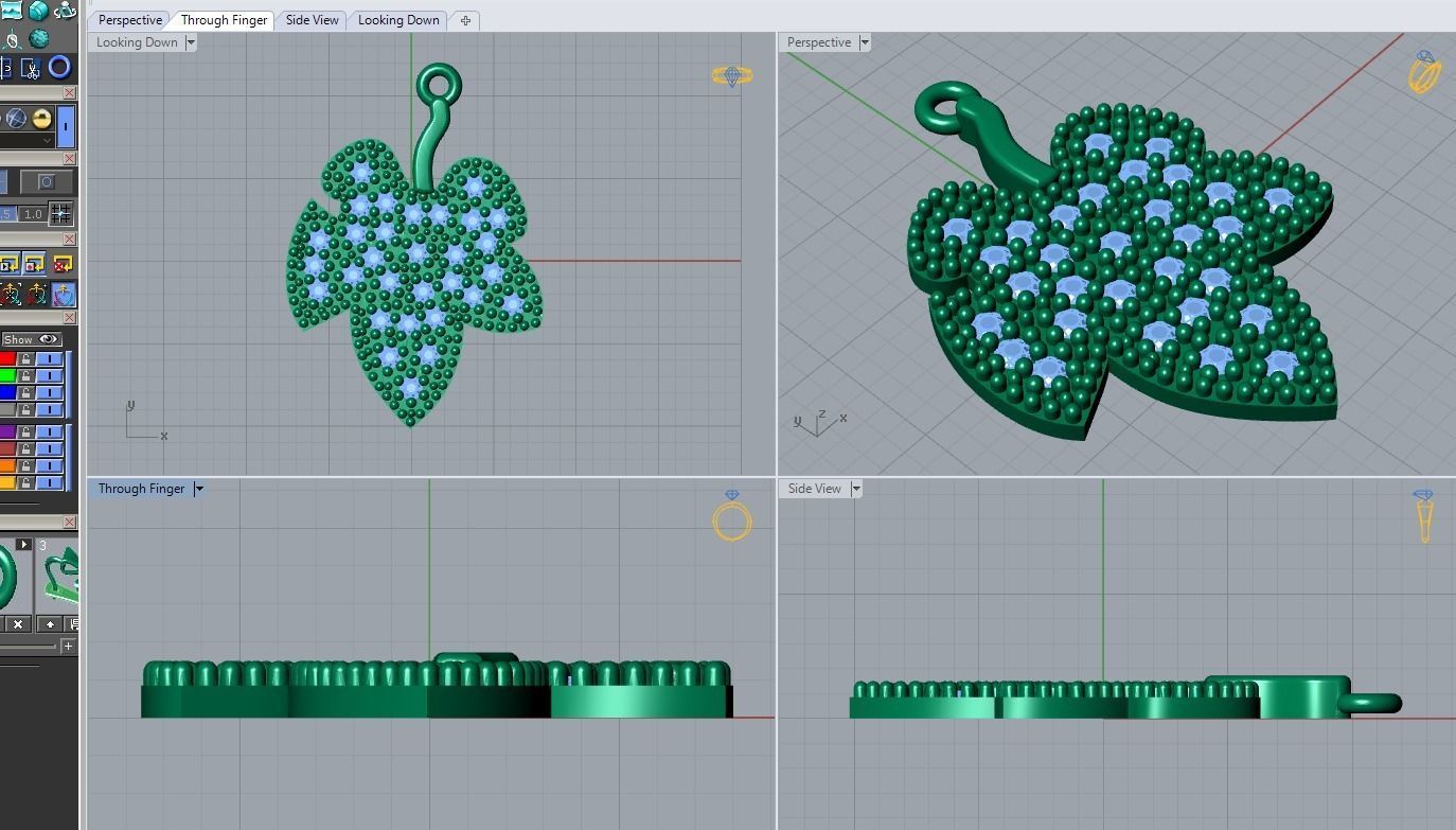 pendant 3D print model_3