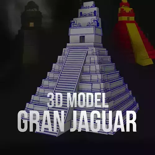El Gran Jaguar 3D Model - the Pyramid of the Great Jaguar 3D model