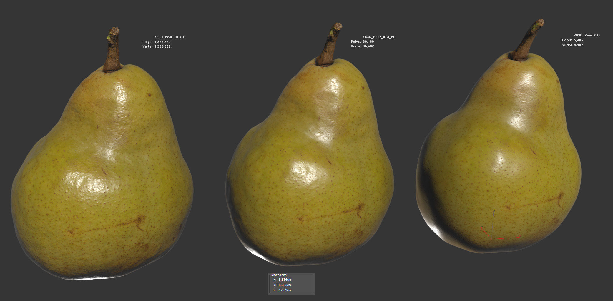 Pear 3D model_6