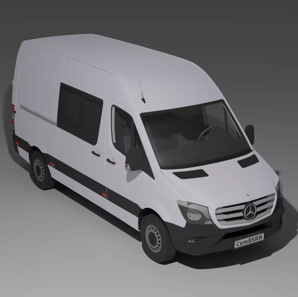 Mercedes - Benz Sprinter 2013 Panelvan 3d Model 3D model