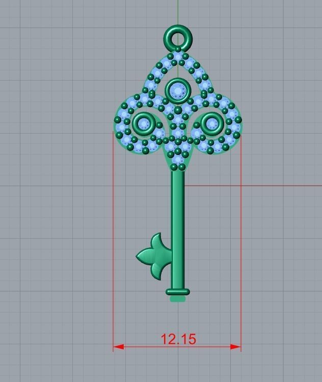key pendnat 3D print model_7