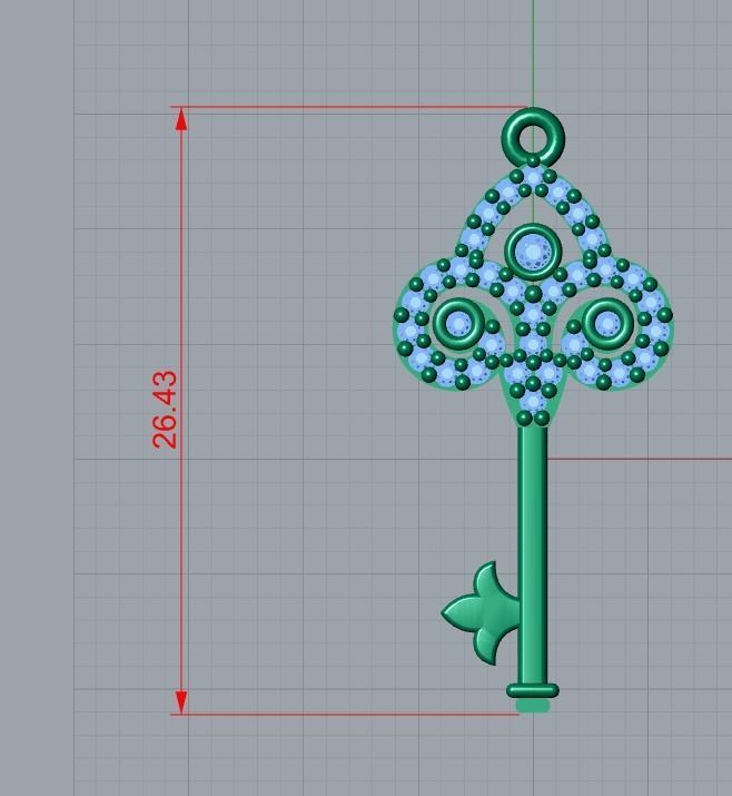 key pendnat 3D print model_6