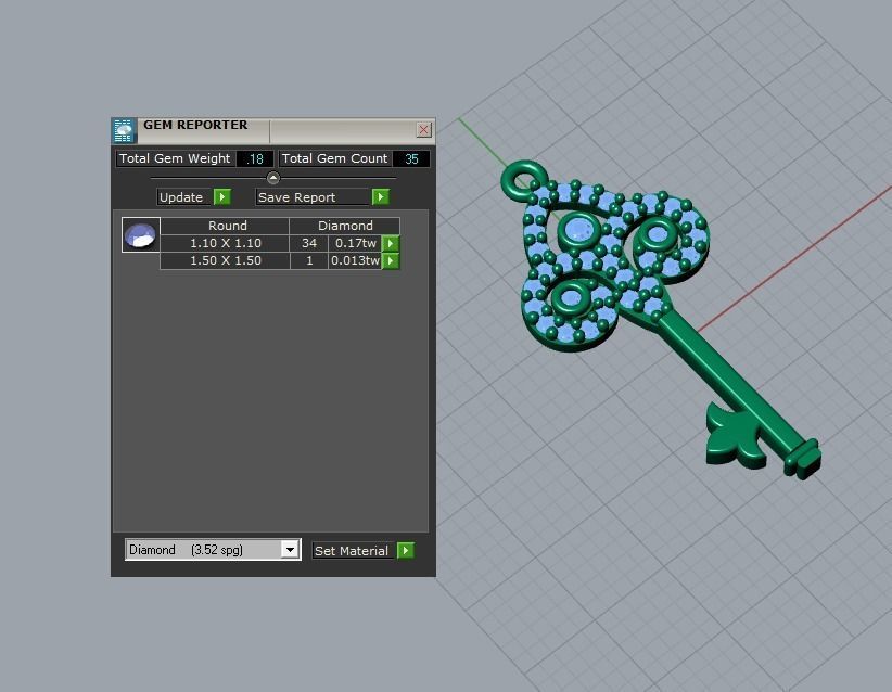 key pendnat 3D print model_4