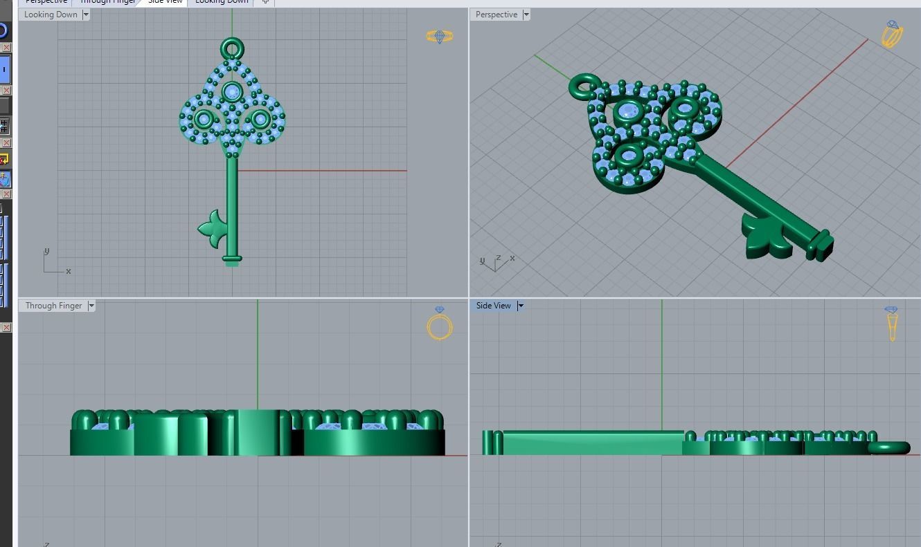 key pendnat 3D print model_3