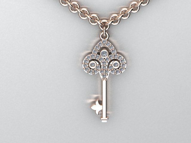 key pendnat 3D print model_2