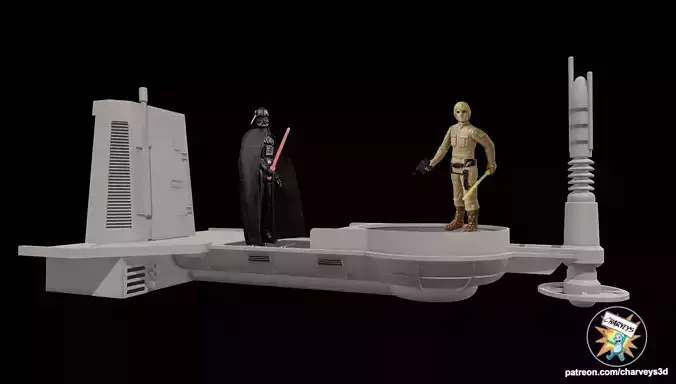 Star Wars Retro Bespin Duel Diorama for 4 inch figures
