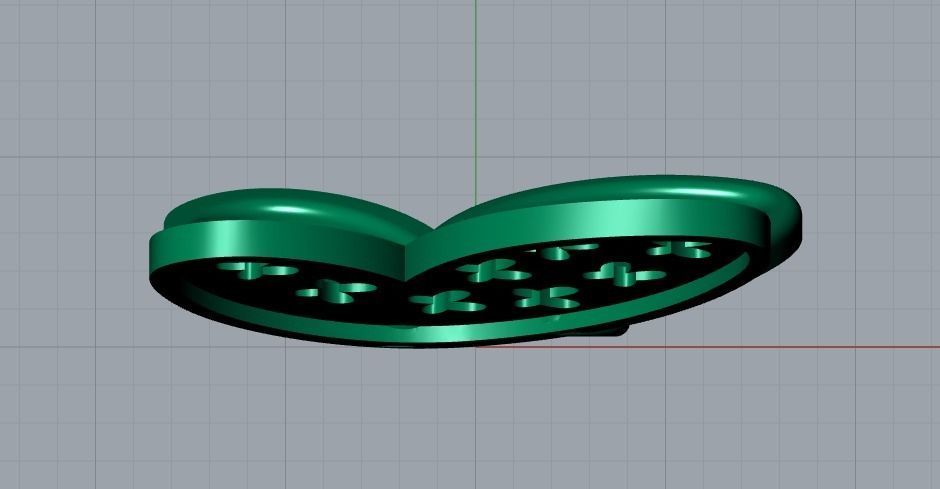 butterfly pendant 3D print model_8