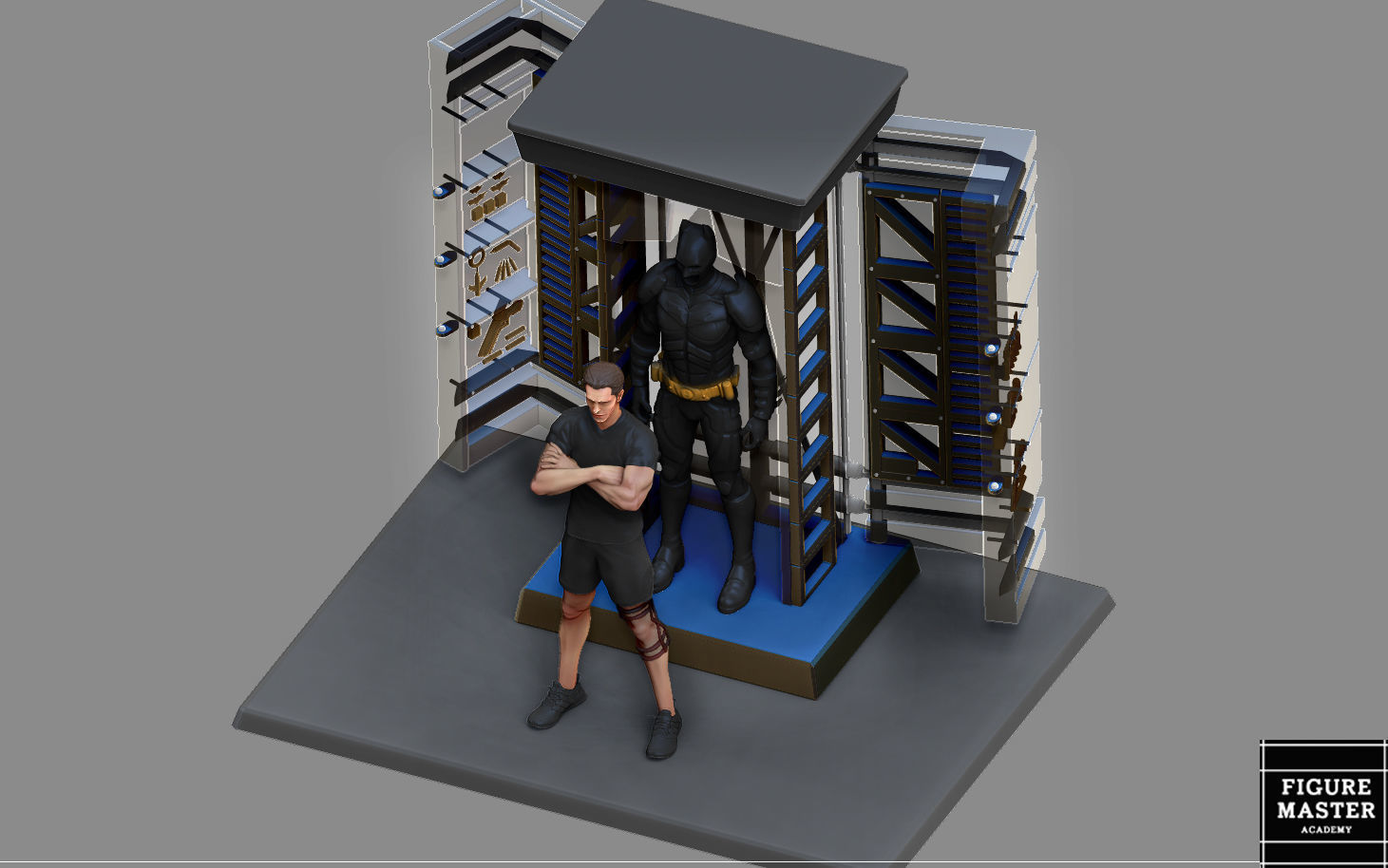 BATMAN ARMORY SET 2 MODEL DARKNIGHT DC STATUE PRINTABLE 3D print model_13