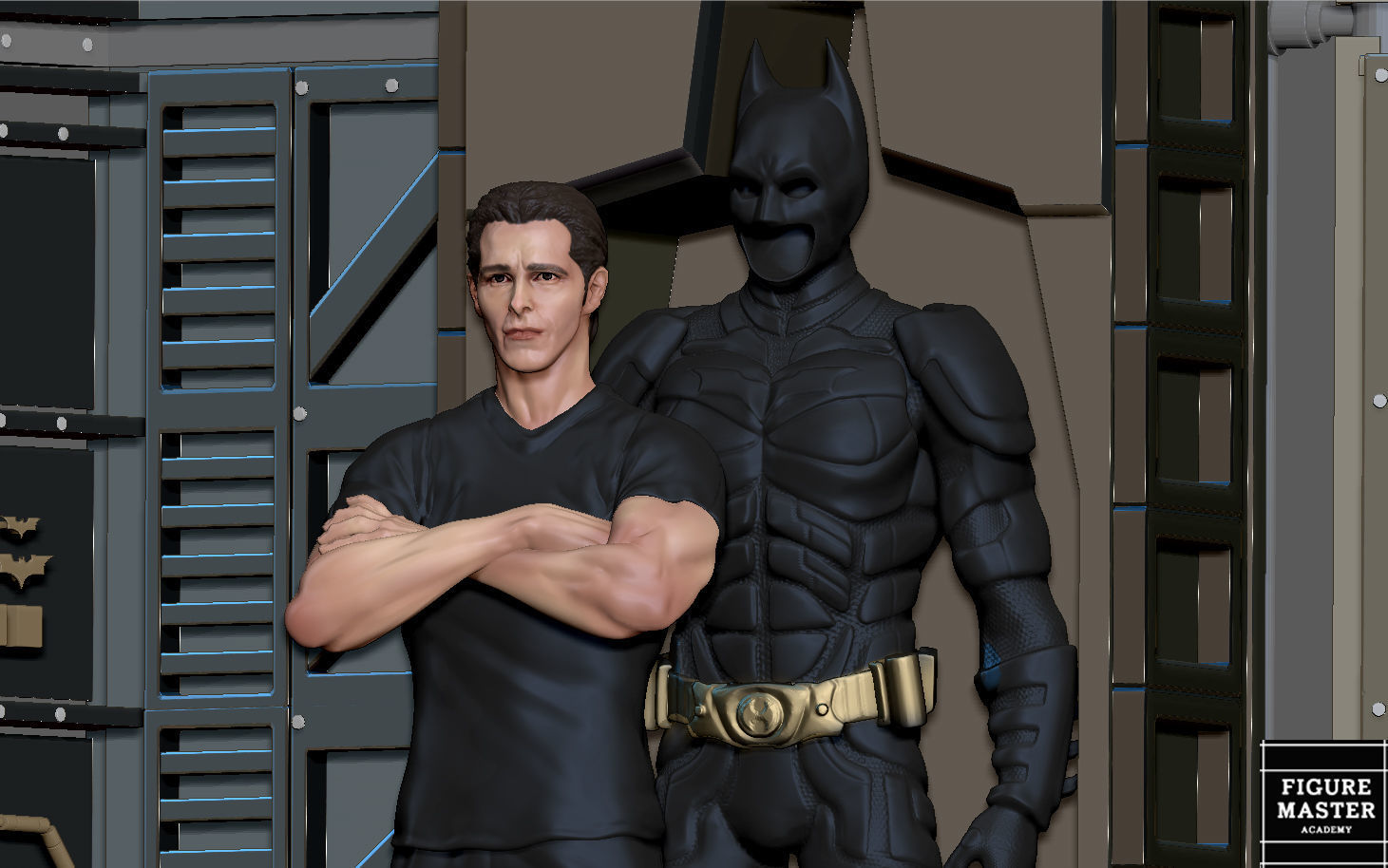 BATMAN ARMORY SET 2 MODEL DARKNIGHT DC STATUE PRINTABLE 3D print model_6