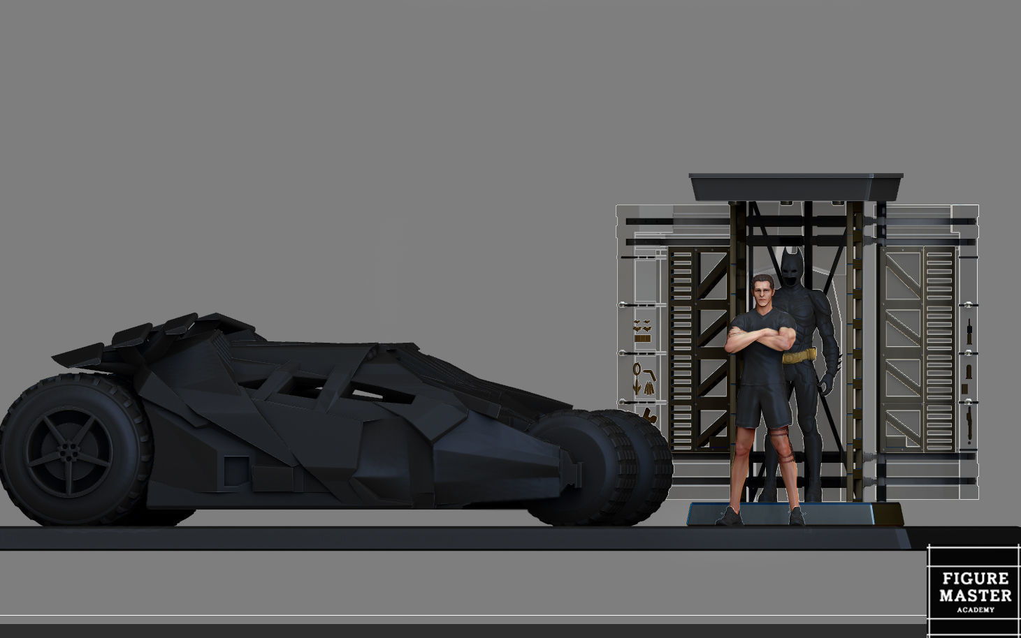 BATMAN ARMORY SET 2 MODEL DARKNIGHT DC STATUE PRINTABLE 3D print model_2