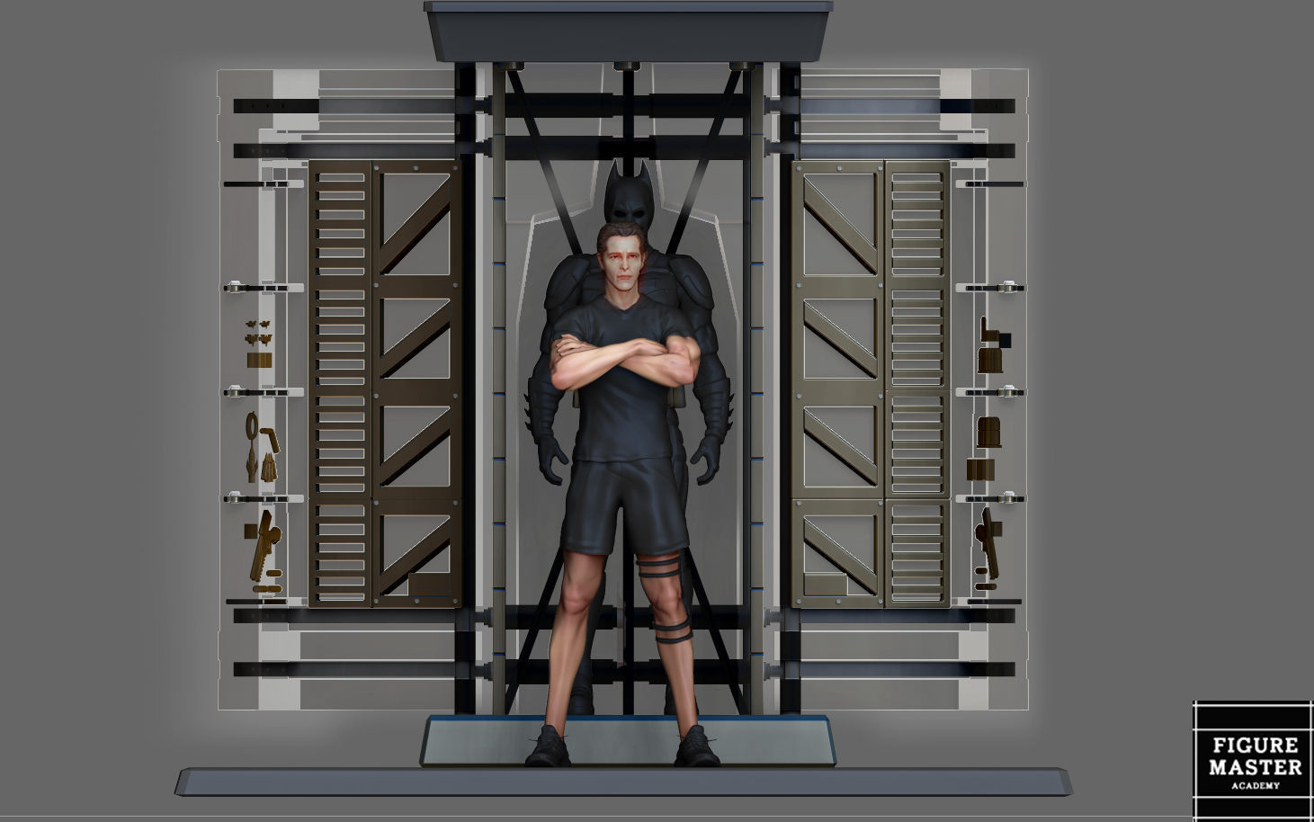 BATMAN ARMORY SET 2 MODEL DARKNIGHT DC STATUE PRINTABLE 3D print model_1