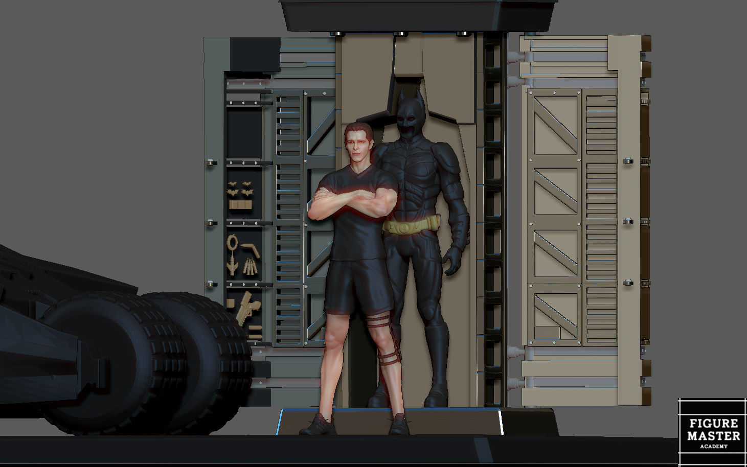 BATMAN ARMORY SET 2 MODEL DARKNIGHT DC STATUE PRINTABLE 3D print model_5