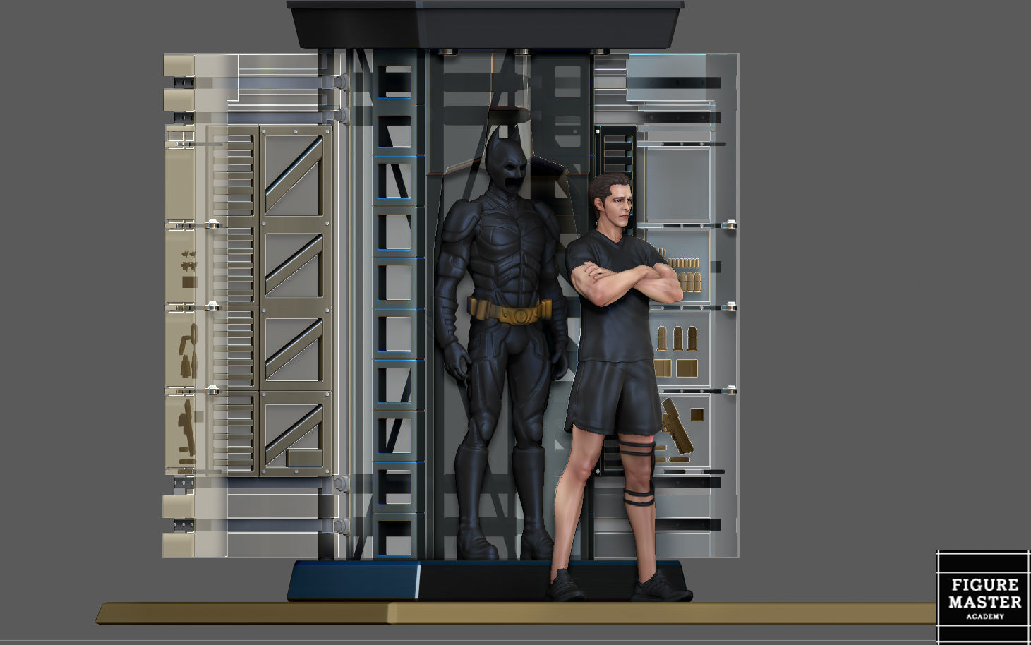 BATMAN ARMORY SET 2 MODEL DARKNIGHT DC STATUE PRINTABLE 3D print model_3