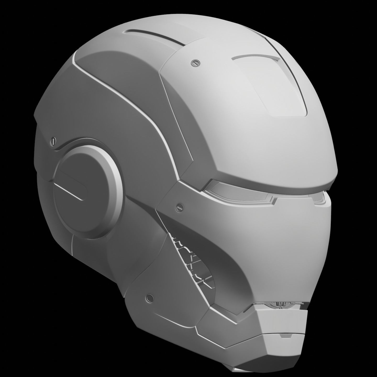 Iron man mk7 helmet with full inner details and ear motorization 3D print model_32
