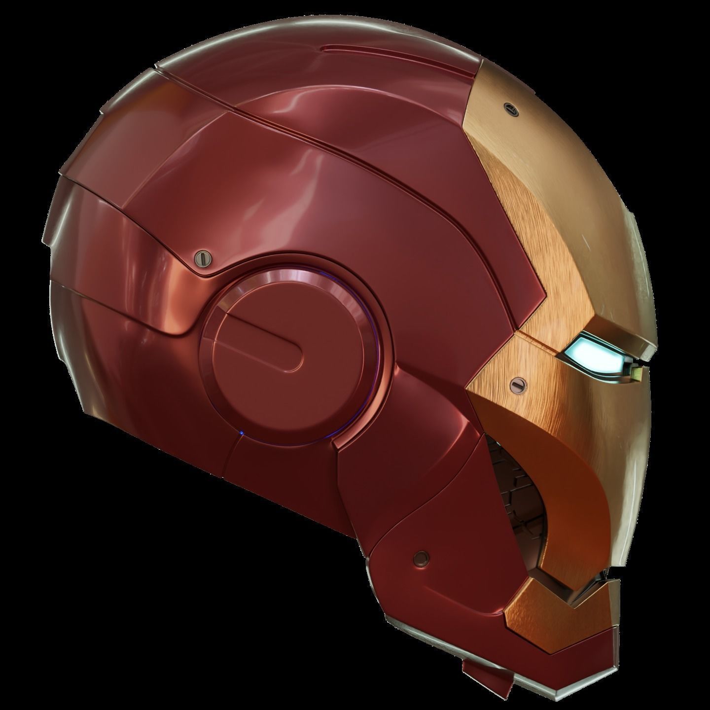 Iron man mk7 helmet with full inner details and ear motorization 3D print model_4