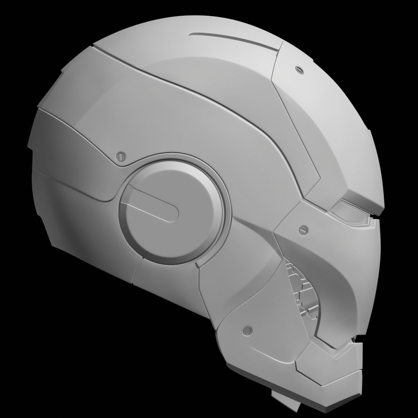 Iron man mk7 helmet with full inner details and ear motorization 3D print model_25