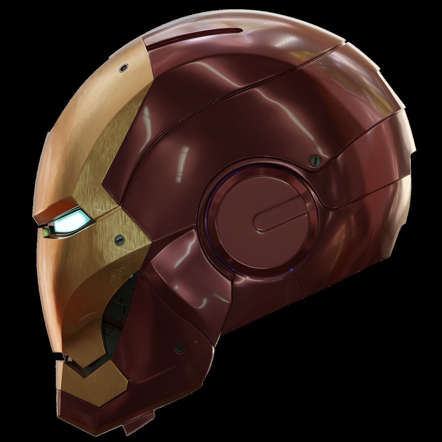 Iron man mk7 helmet with full inner details and ear motorization 3D print model_12