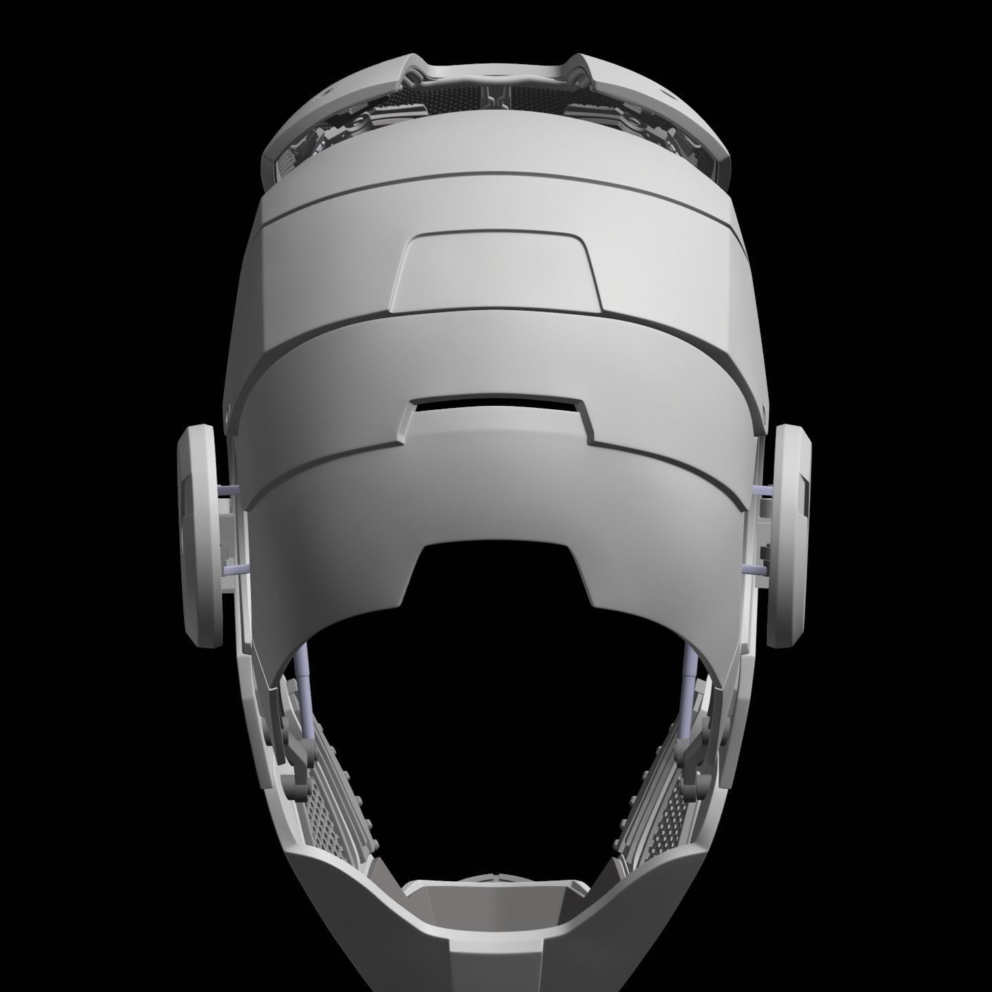 Iron man mk7 helmet with full inner details and ear motorization 3D print model_24