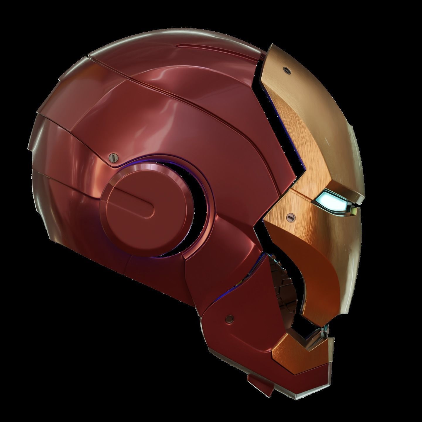 Iron man mk7 helmet with full inner details and ear motorization 3D print model_8