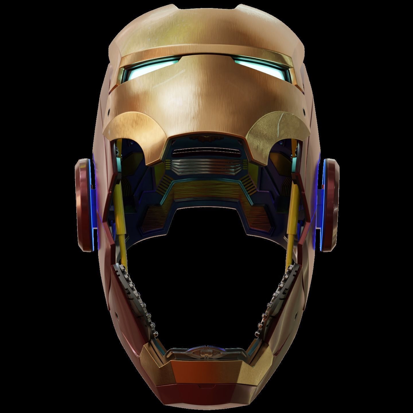 Iron man mk7 helmet with full inner details and ear motorization 3D print model_1