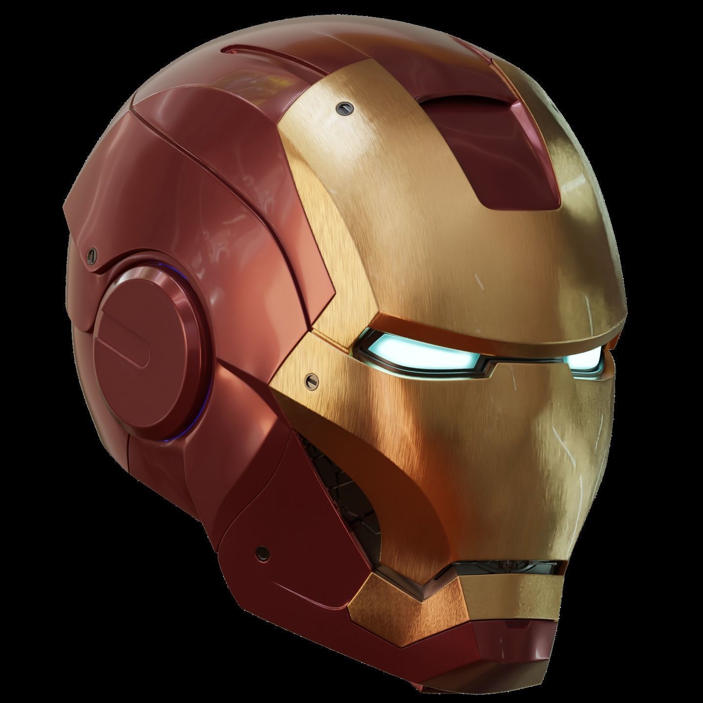 Iron man mk7 helmet with full inner details and ear motorization 3D print model_2