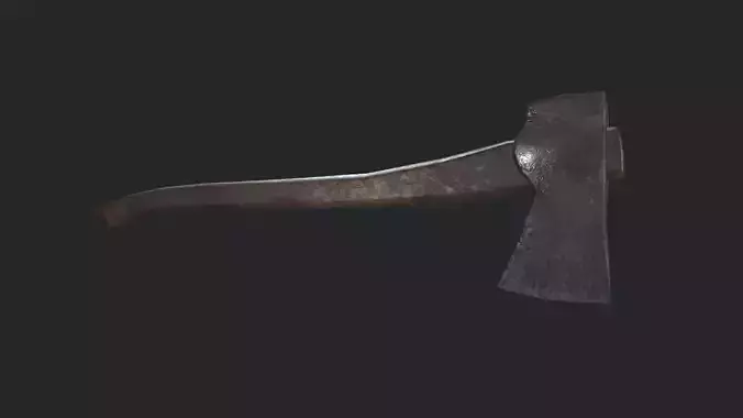  Ax with wooden handle Free low-poly 3D model