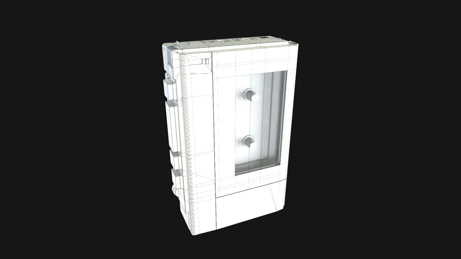 Cassette Player SANYO m-4440 Low-poly 3D model_6