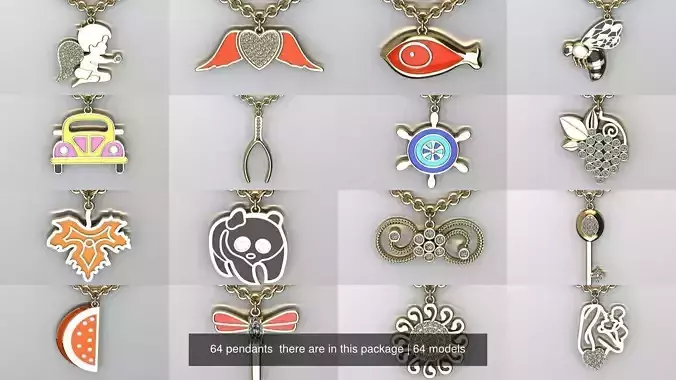 64 pendants  there are in this package