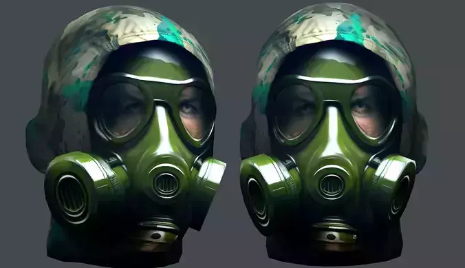 Helmet 3d model military combat Military Low-poly