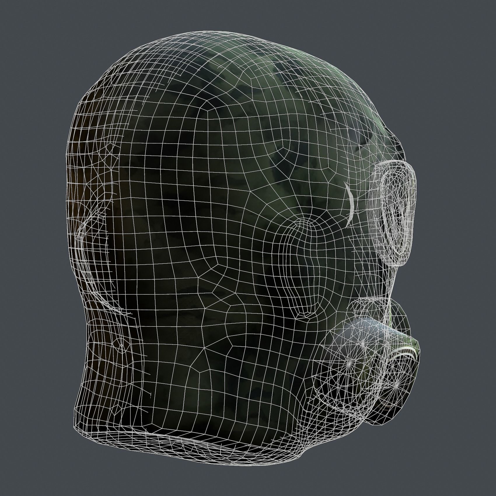 Helmet 3d model military combat Military Low-poly Low-poly 3D model_10