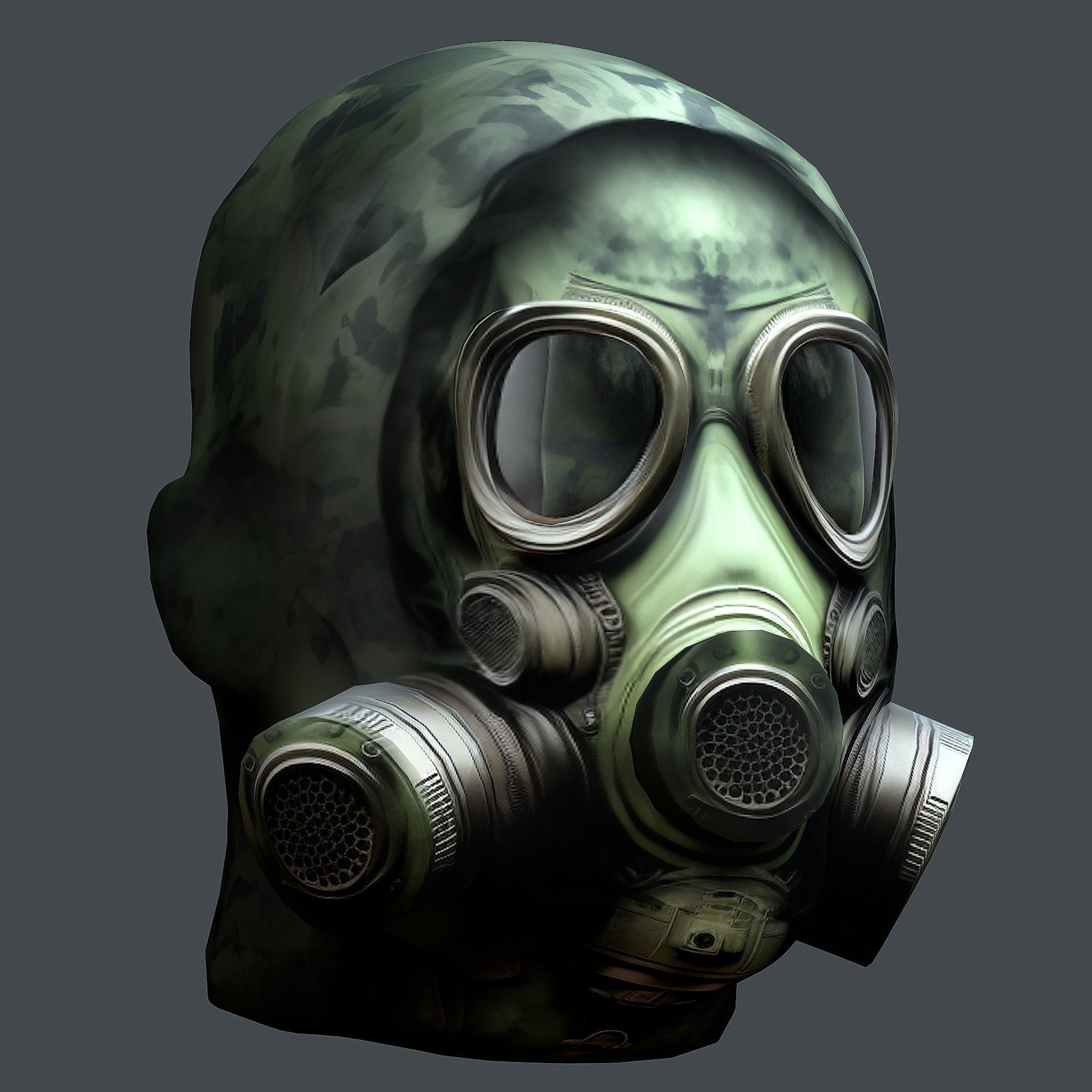 Helmet 3d model military combat Military Low-poly Low-poly 3D model_2