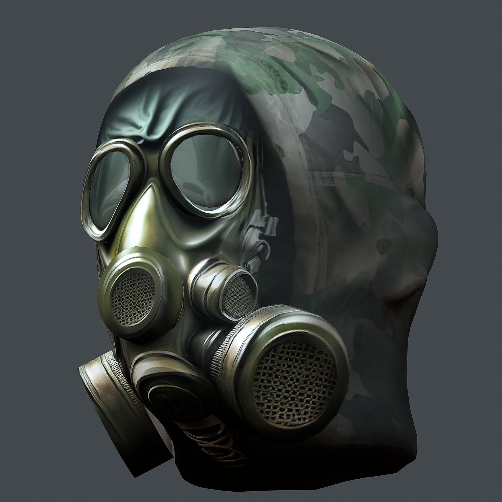 Helmet 3d model military combat Military Low-poly Low-poly 3D model_2