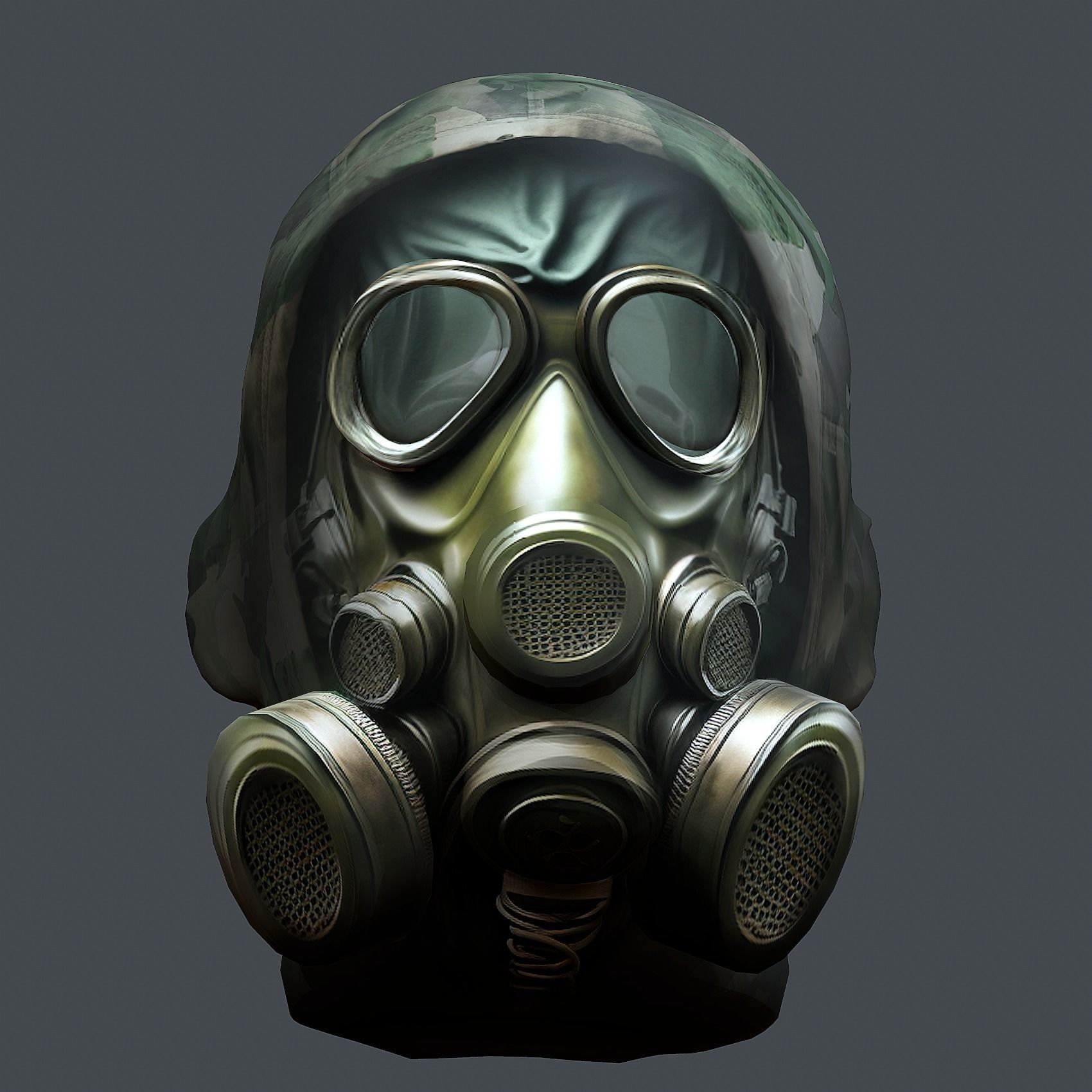 Helmet 3d model military combat Military Low-poly Low-poly 3D model_4