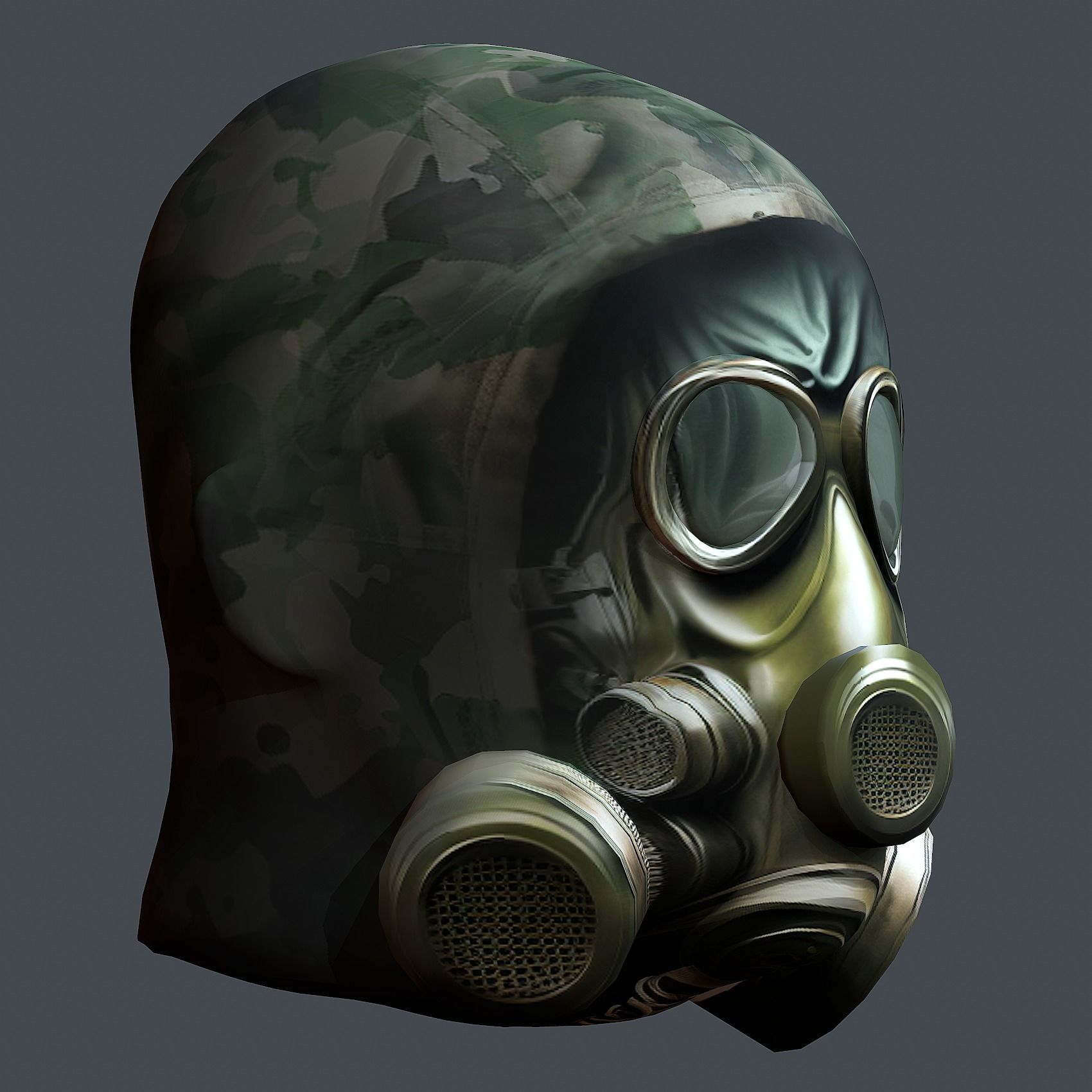 Helmet 3d model military combat Military Low-poly Low-poly 3D model_5