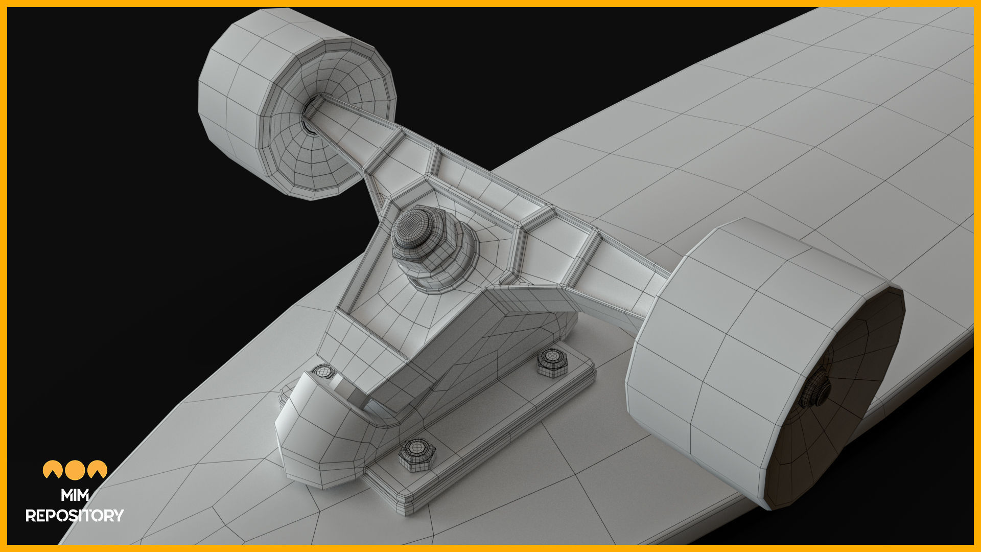 Longboard Skateboard 3D model_6