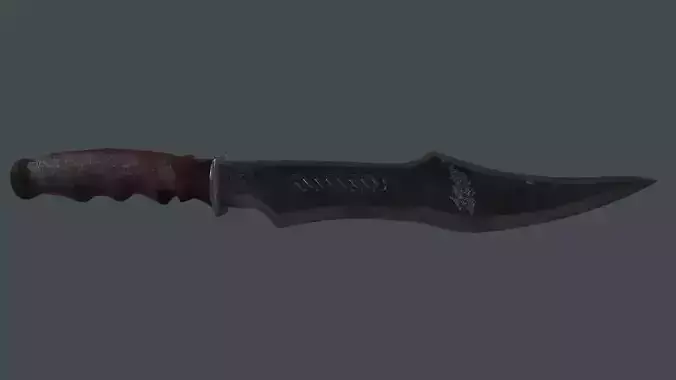 Knife with engrave  on the blade