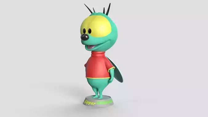Zipper fly 3D print model