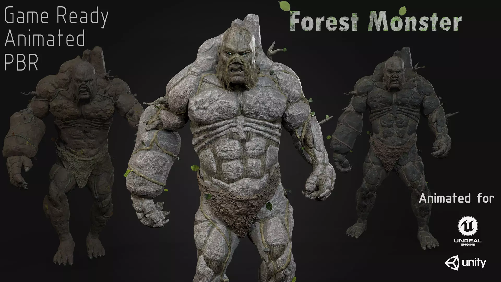 Forest Monster Low-poly 3D model_0