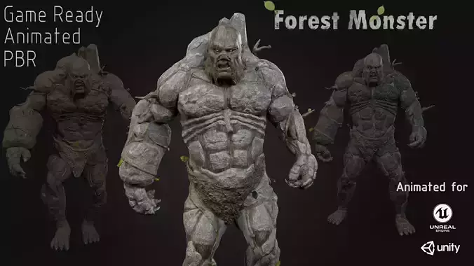 Forest Monster Low-poly 3D model