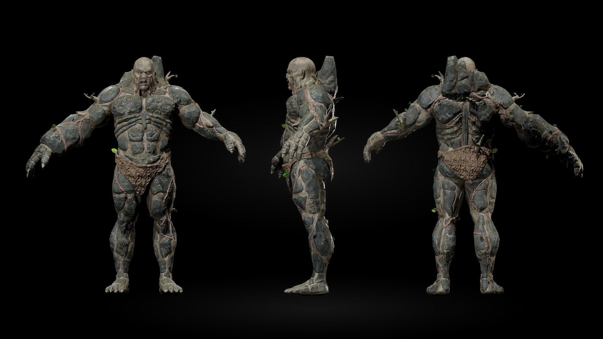 Forest Monster Low-poly 3D model_4