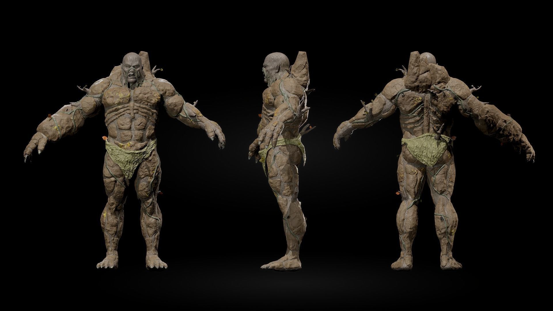 Forest Monster Low-poly 3D model_5