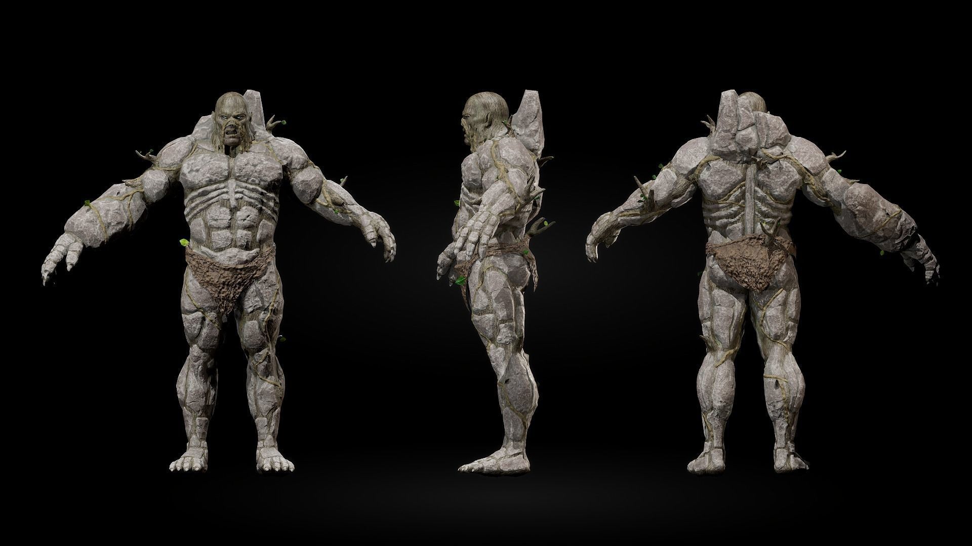 Forest Monster Low-poly 3D model_3