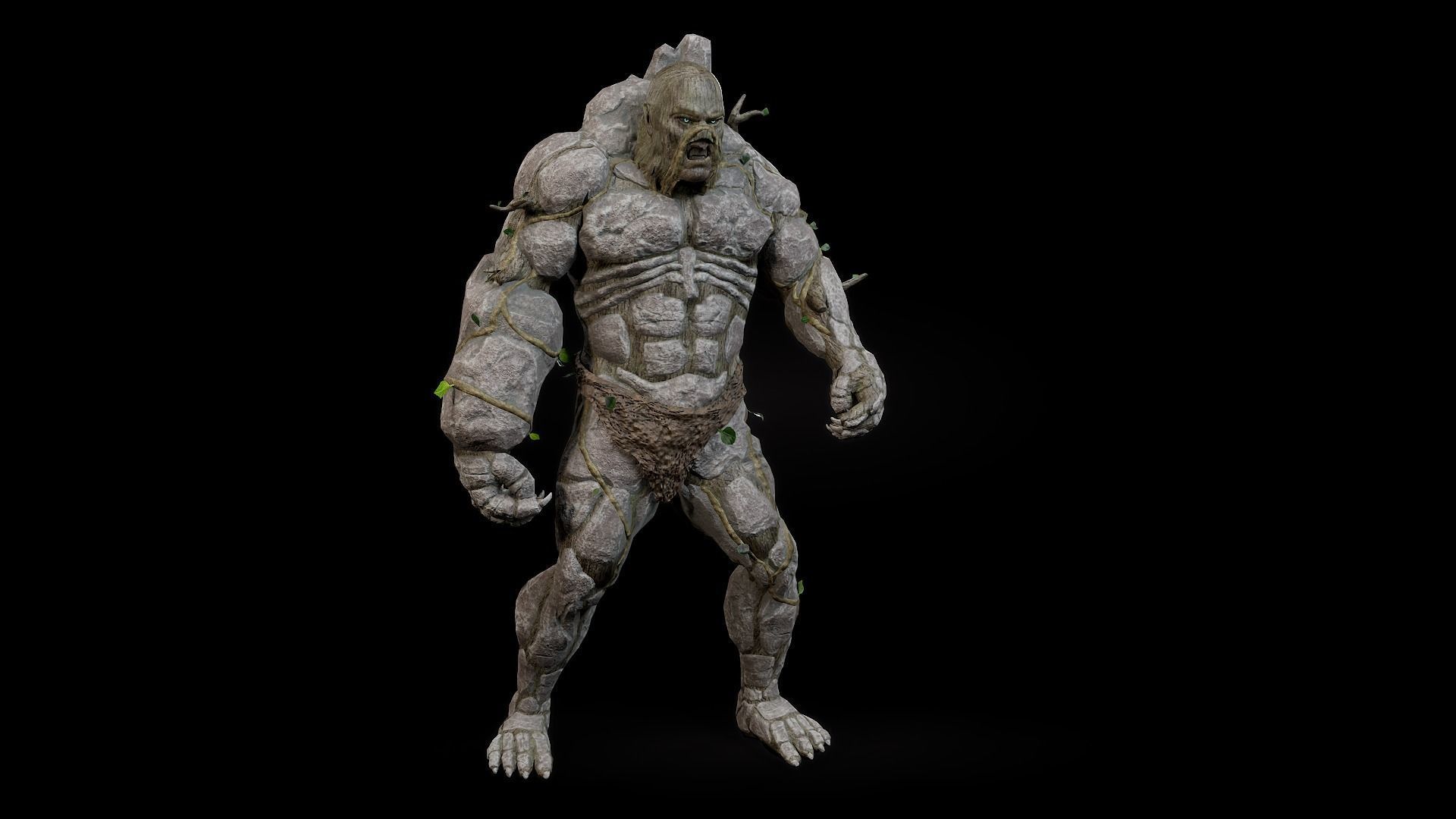 Forest Monster Low-poly 3D model_7