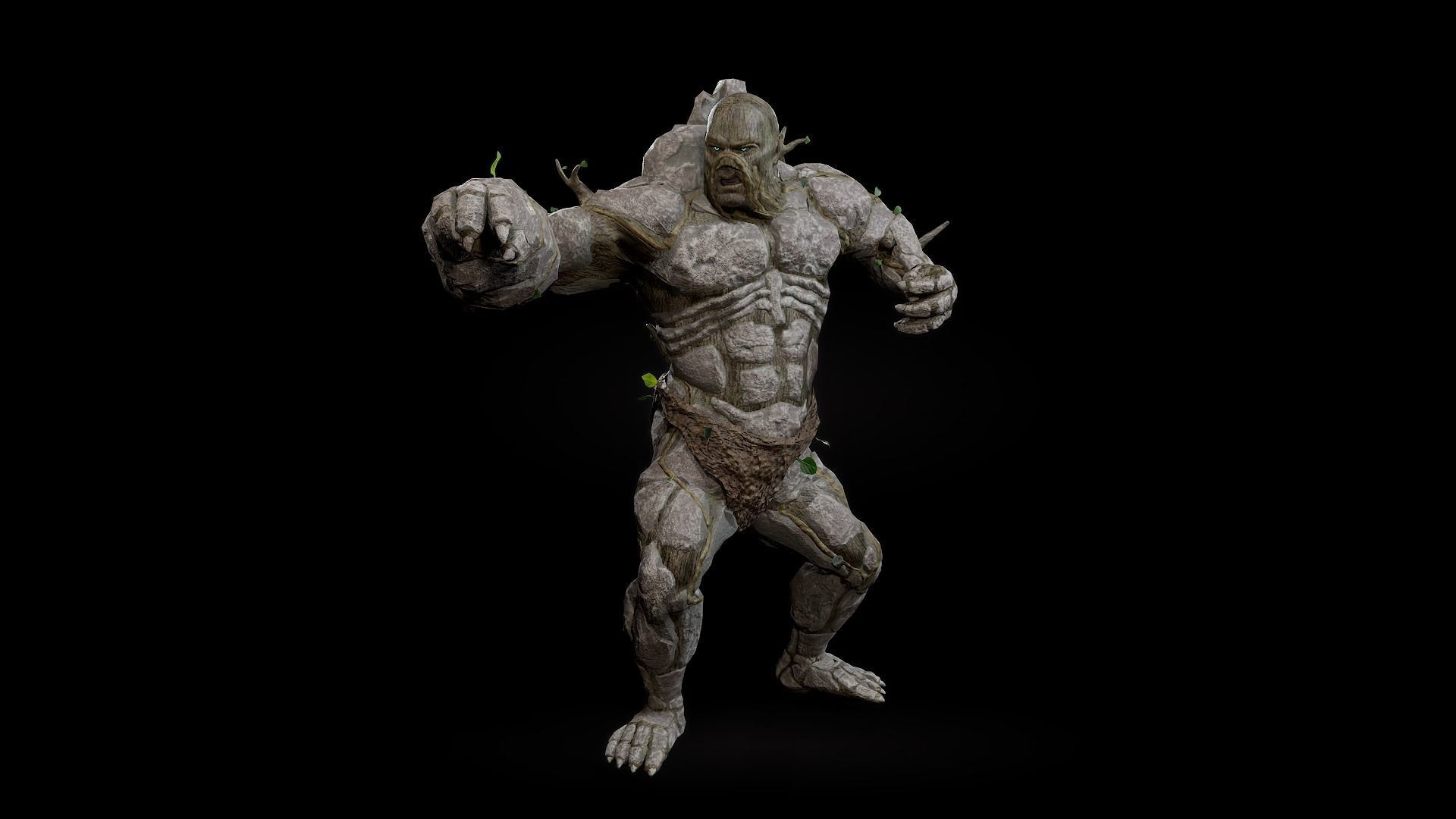 Forest Monster Low-poly 3D model_14