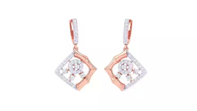 Women Drop Earrings 3dm stl 3mf obj glb gltf render details