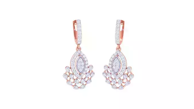 Women Drop Earrings 3dm stl 3mf obj glb gltf render details