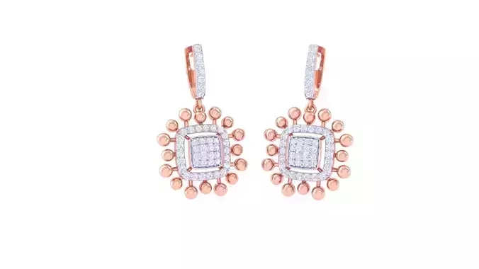 Women Drop Earrings 3dm stl 3mf obj glb gltf render details