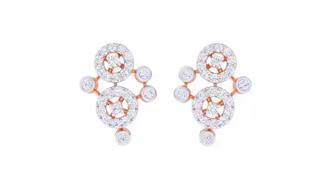 Women Studs Earrings 3dm stl 3mf obj glb gltf render details